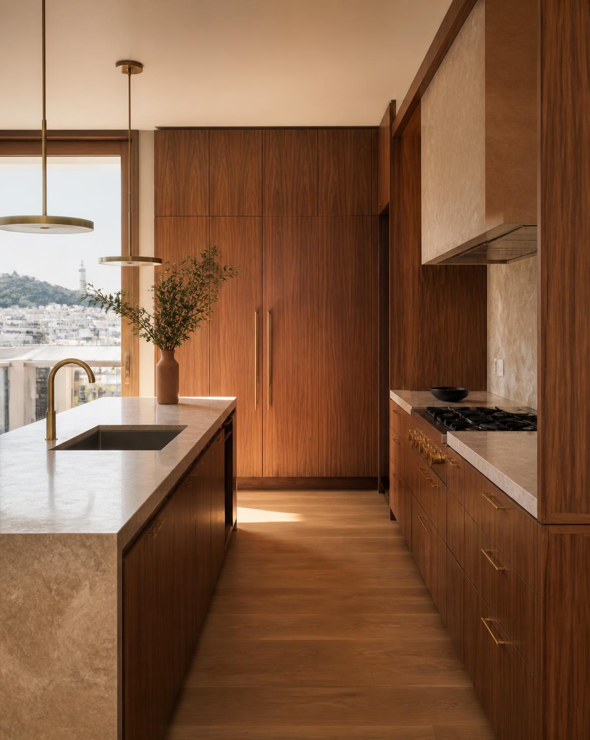 Style inspiration: contemporary walnut kitchen cabinetry